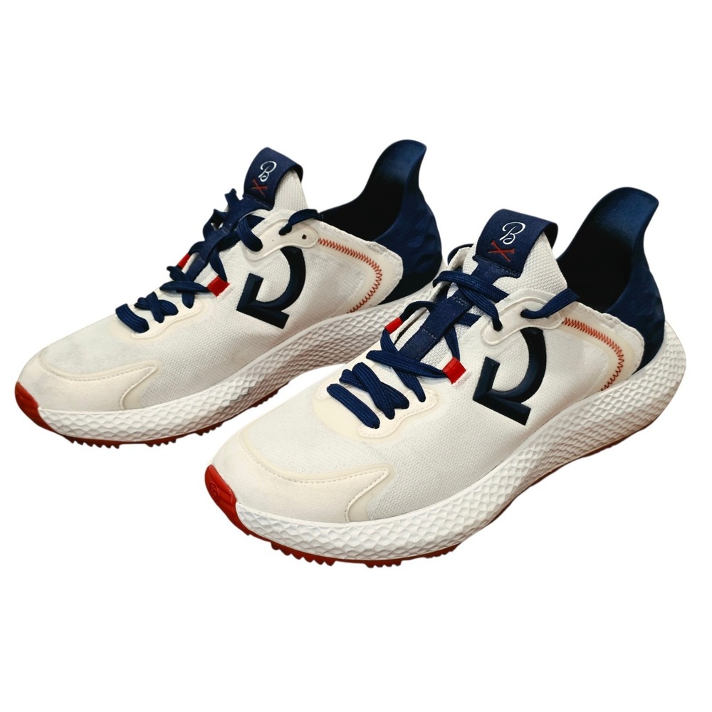 G/FORE Barstool Sports MG4+ Golf Shoes Mens 12 White Navy Red Spikeless